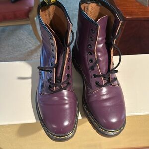Dr. Martens purple high tops ! Made in England